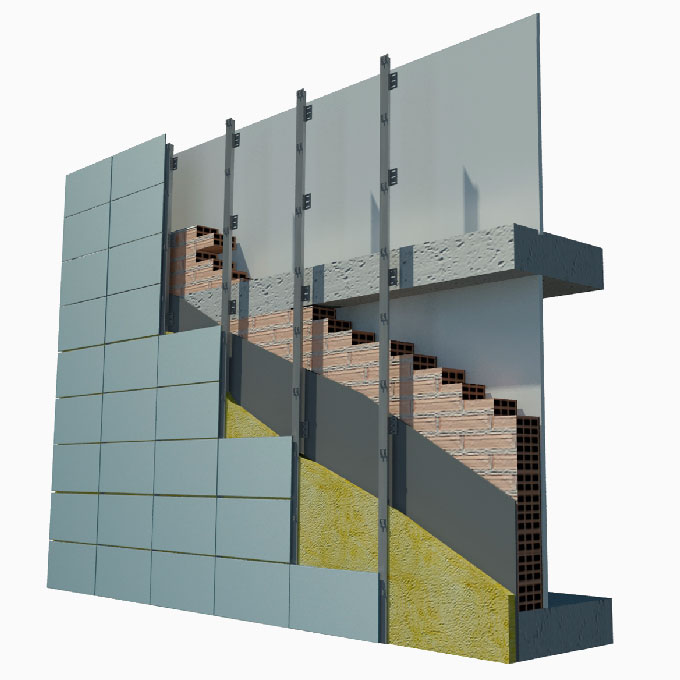 Terrakotta-keramische Kaltfassade, Lehm-schalldichte Wände der Stärke-8000N